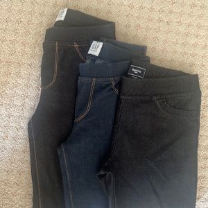 Gap Kids Knit Denim Leggings- set of 3- size S(6-7)
